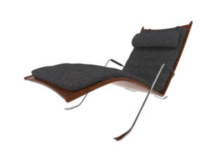 Tufted Leather Recliner Chair isolated on background. 3d rendering - illustration