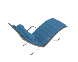 Tufted Leather Recliner Chair isolated on background. 3d rendering - illustration