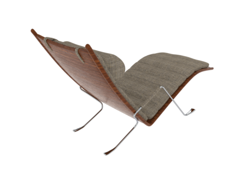 Tufted Leather Recliner Chair isolated on background. 3d rendering - illustration