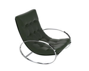 Tufted Leather Recliner Chair isolated on background. 3d rendering - illustration