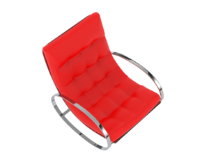 Tufted Leather Recliner Chair isolated on background. 3d rendering - illustration