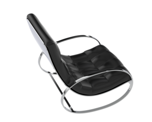 Tufted Leather Recliner Chair isolated on background. 3d rendering - illustration