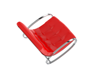 Tufted Leather Recliner Chair isolated on background. 3d rendering - illustration