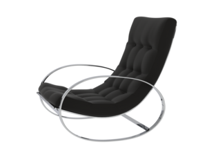 Tufted Leather Recliner Chair isolated on background. 3d rendering - illustration