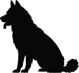 Siberian Husky dog Silhouette
