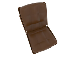 Tufted Leather Recliner Chair isolated on background. 3d rendering - illustration