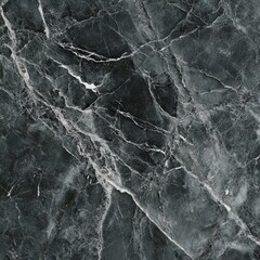 Naklejka premium Striking Dark Marble Texture with White Veins, Elegant Stone Surface for Luxurious Interior Design and Architectural Details