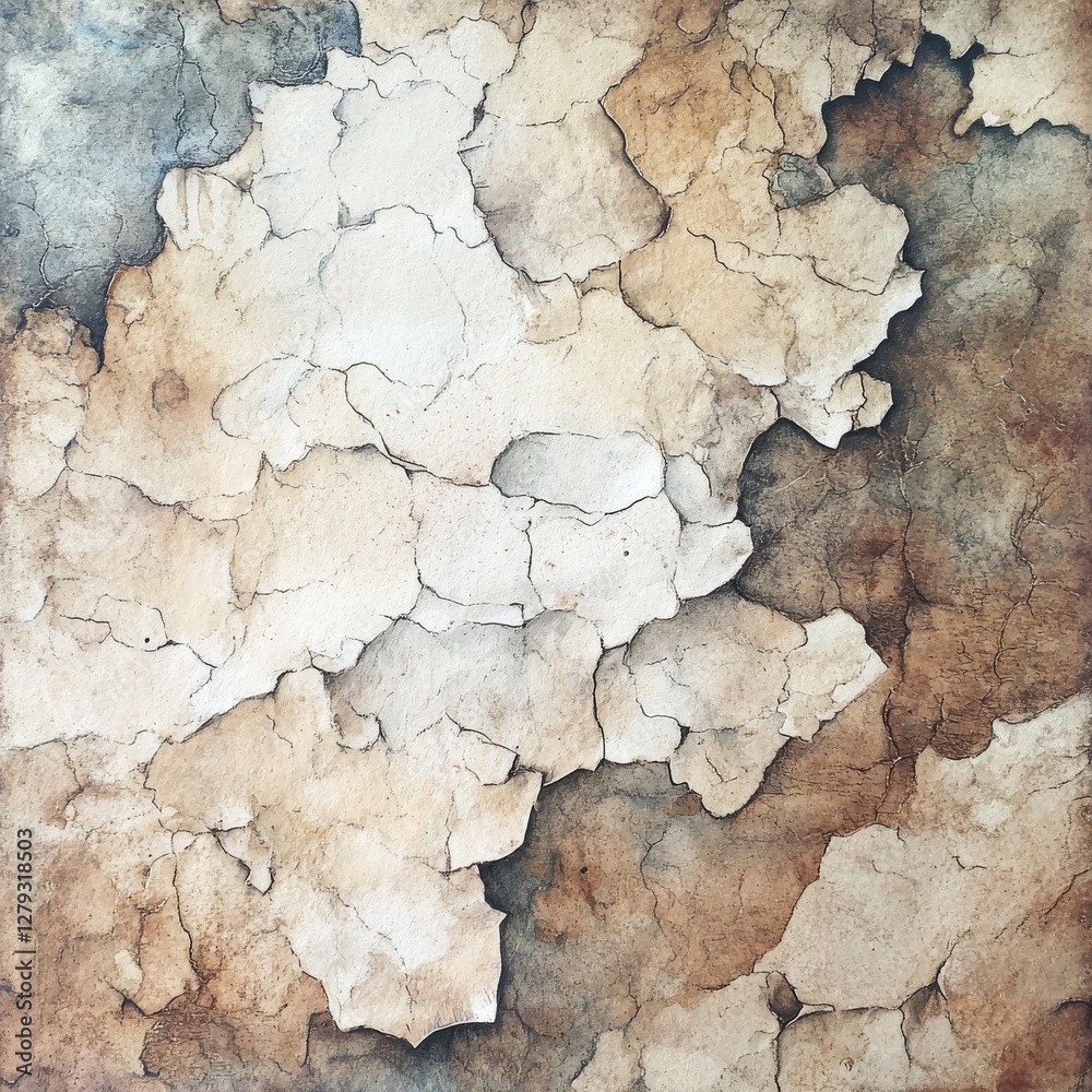 Poster textured surface with peeling paint: a study in decay and imperfection creates a unique aesthetic
