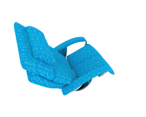 Modern Reclining Armchair with Metallic Base