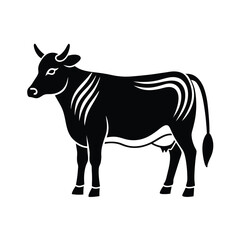 silhouette of a cow vector illustration