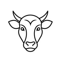 funny cow cartoon vector illustration