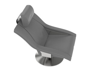 Lounge Chair with Curved Design isolated on background. 3d rendering - illustration