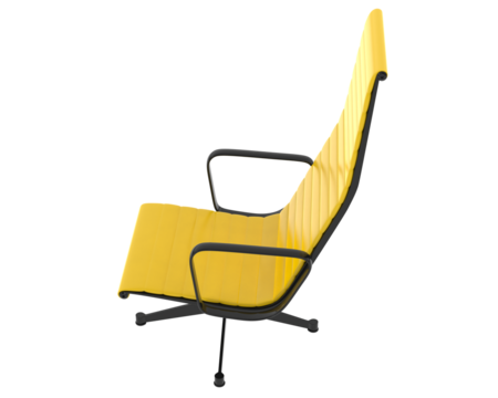 Ornate Metal-Framed Reclining Lounge Chair isolated on background. 3d rendering - illustration