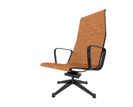 Ornate Metal-Framed Reclining Lounge Chair isolated on background. 3d rendering - illustration