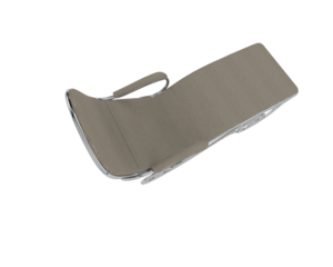 Ornate Metal-Framed Reclining Lounge Chair isolated on background. 3d rendering - illustration