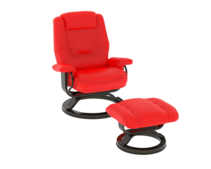 Ornate Metal-Framed Reclining Lounge Chair isolated on background. 3d rendering - illustration