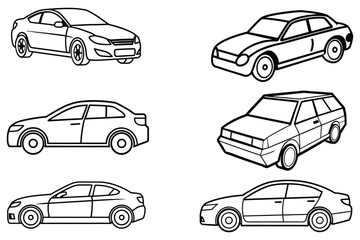 Obraz premium a car line art on white background