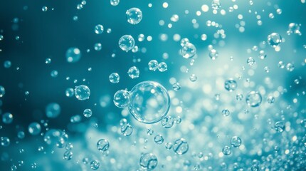 Floating Bubbles in Water Abstract Background Image