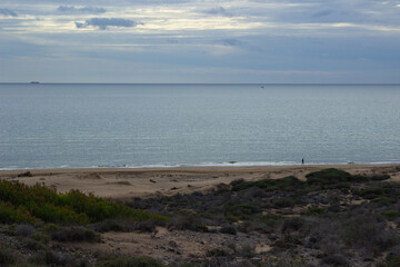 View of the beaches of Calblanque.