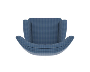 Ergonomic Task Chair with Armrests and High Back isolated on background. 3d rendering - illustration