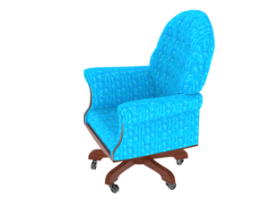 Ergonomic Task Chair with Armrests and High Back isolated on background. 3d rendering - illustration