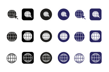  Web icons vector, Website icon set, Internet icon, Web internet  Vector