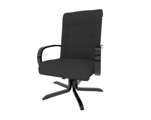 Plush Executive Office Chair with Rolling Base isolated on background. 3d rendering - illustration