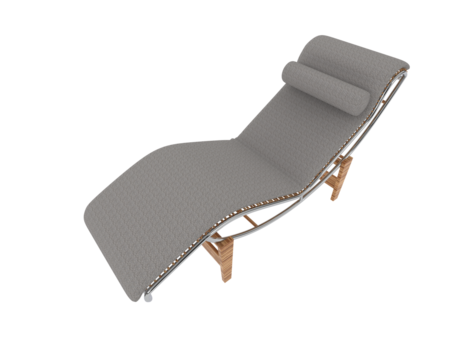 Modern Reclining Chaise Lounge isolated on background. 3d rendering - illustration