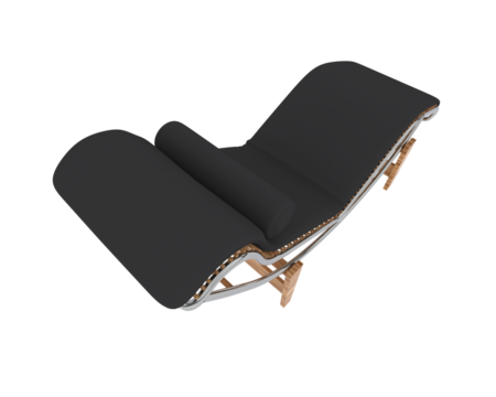 Modern Reclining Chaise Lounge isolated on background. 3d rendering - illustration