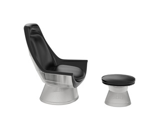 Modern lounge chair isolated on background. 3d rendering - illustration