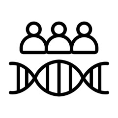 Ancestry Match Vector Line Icon Design
