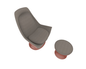 Modern lounge chair isolated on background. 3d rendering - illustration