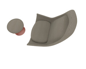 Modern lounge chair isolated on background. 3d rendering - illustration