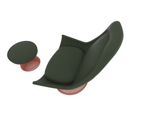 Modern lounge chair isolated on background. 3d rendering - illustration