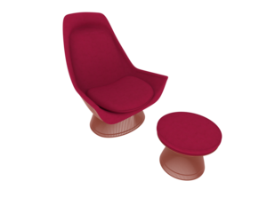 Modern lounge chair isolated on background. 3d rendering - illustration