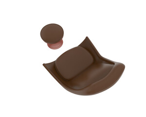 Modern lounge chair isolated on background. 3d rendering - illustration