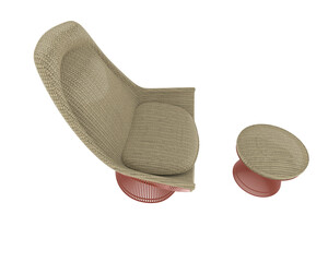 Modern lounge chair isolated on background. 3d rendering - illustration