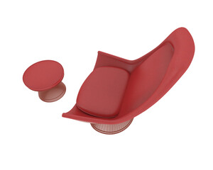 Modern lounge chair isolated on background. 3d rendering - illustration