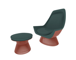 Modern lounge chair isolated on background. 3d rendering - illustration