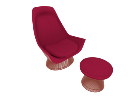 Modern lounge chair isolated on background. 3d rendering - illustration