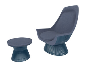 Modern lounge chair isolated on background. 3d rendering - illustration