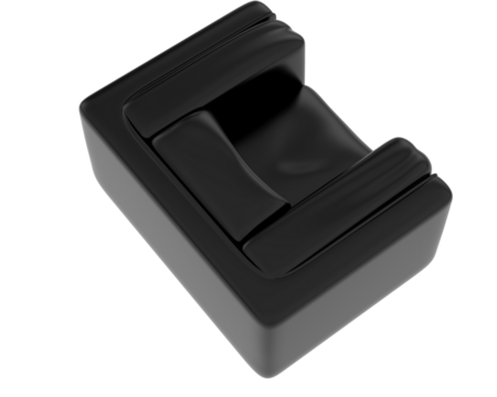 Modern Boxy Armchair isolated on background. 3d rendering - illustration