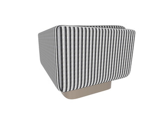 Modern Lounge Chair isolated on background. 3d rendering - illustration