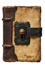 Isolated Old Book With Lock
