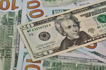 Images of banknotes of various countries. american dollar photos.