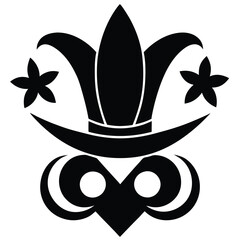 Beautiful Female Mask vector icon art illustration, mask icon vector art, modern and stylish mask.