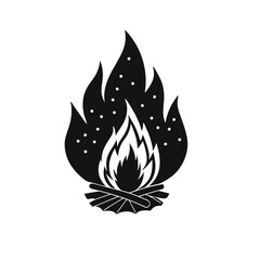 vector illustration  fire flames