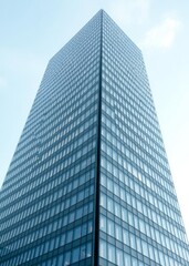 Glass building against the sky modern urban design skyscraper city building skyscraper downtown business architecture cityscape