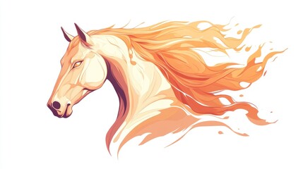 Fiery Stallion: A Majestic Horse Portrait