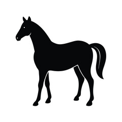 Fototapeta premium Equestrian Elegance: A Simple and Bold Icon Representing the Beauty of Horses